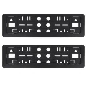 Black Car Number Plate Frames (Front and Rear)