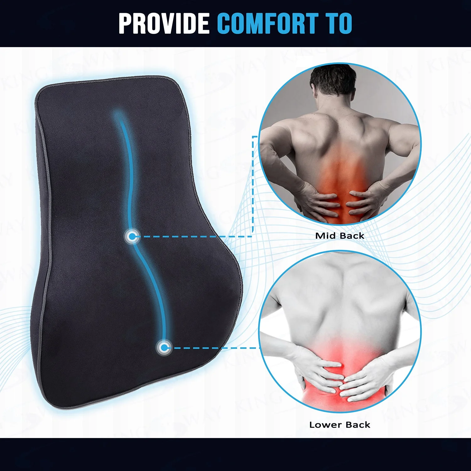 Orthopaedic Lumbar Support Seat Cushion - Image 5
